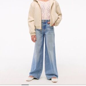 abercrombie kids Light Blue Wide-Leg Jeans with High Rise